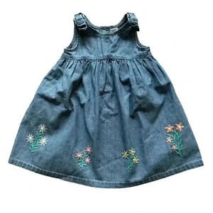Carter’s Pullover Cotton Crewneck Embroidered Cotton Dress SZ 12 months # 2053